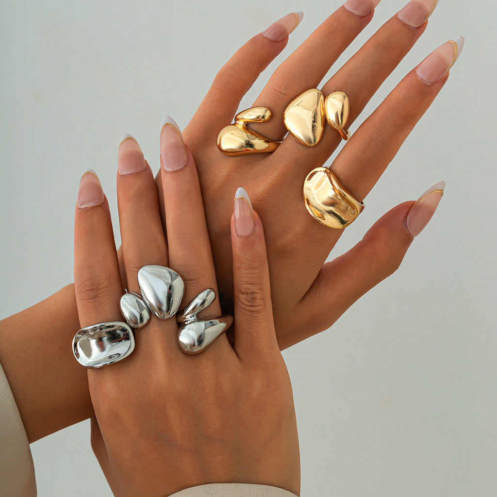 Sculptural Metal Statement Rings | Bold & Modern Design for Every Occasion