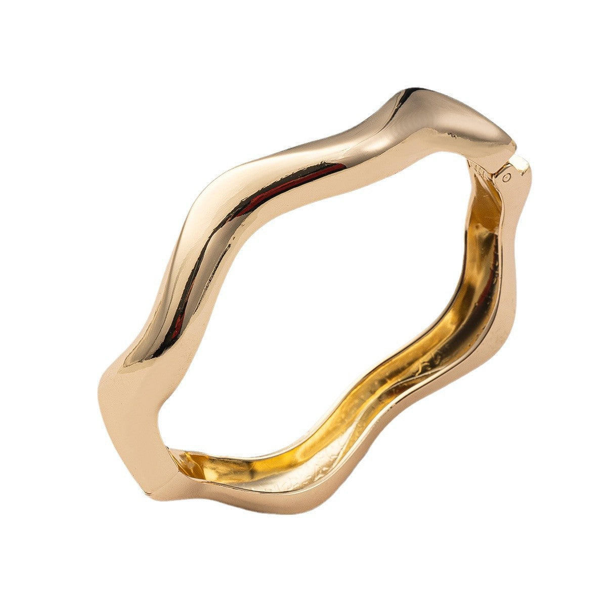 Irregular alloy bracelet, high-end glossy finish, new style, simple and elegant, understated luxury, niche.