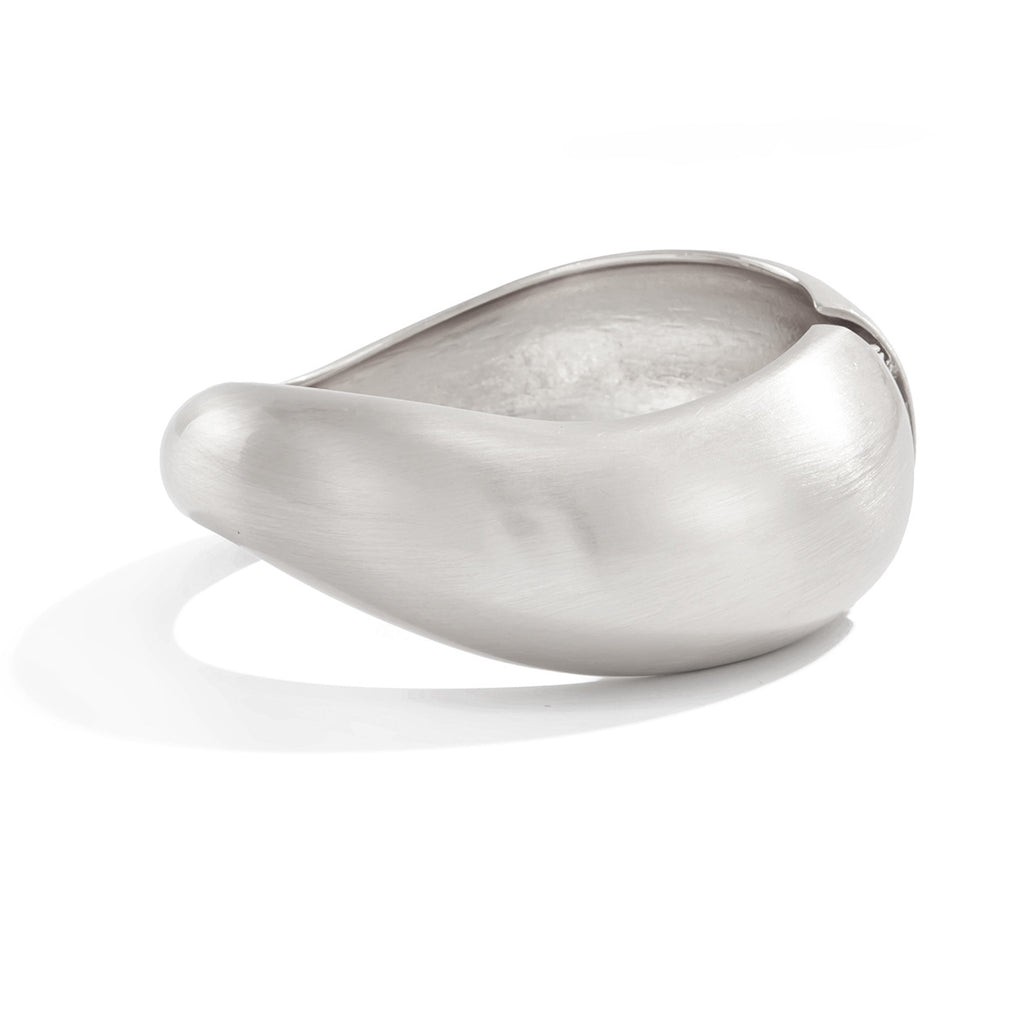 Punk-style exaggerated bracelet, wide irregular spring clasp, niche metal jewelry.