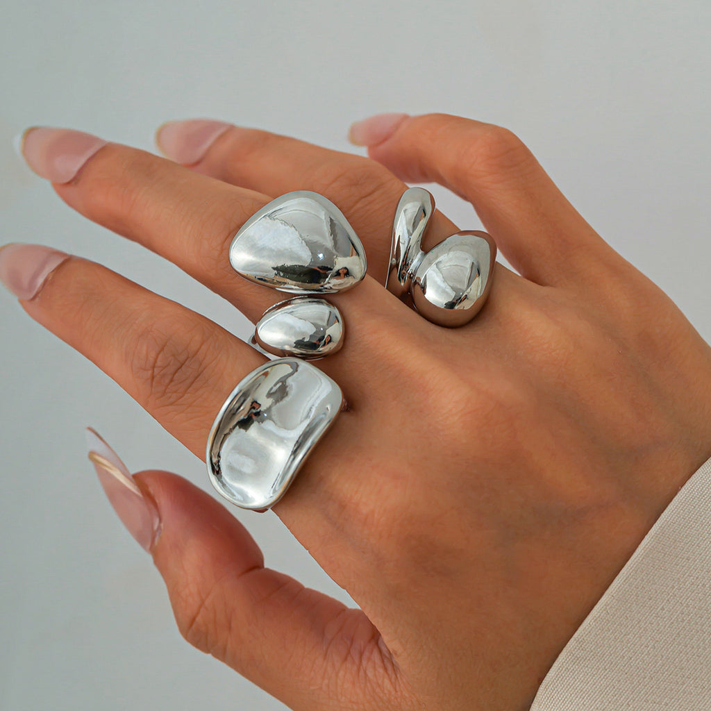 Sculptural Metal Statement Rings | Bold & Modern Design for Every Occasion